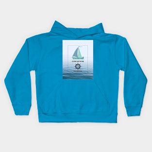 Sea sailing design Kids Hoodie